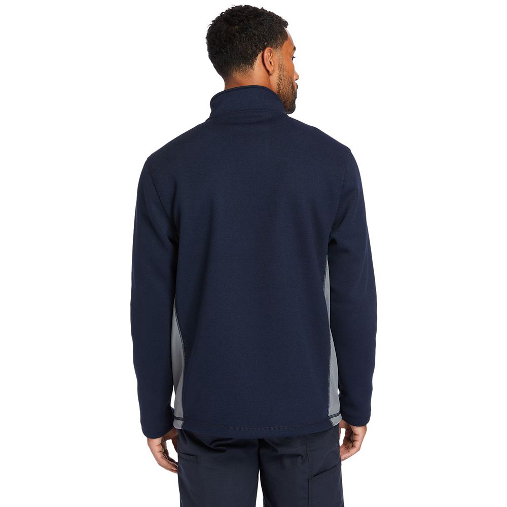 Sudadera Timberland Argentina Hombre - Pro® Studwall Quarter-Zip Textured Fleece - Azul Marino - QVJ